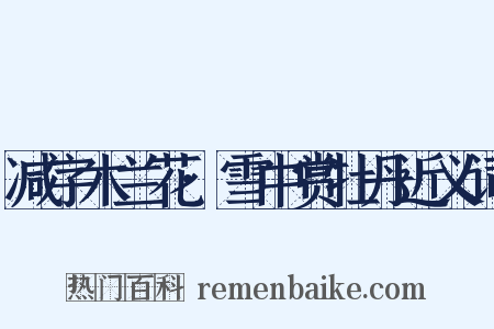 减字木兰花·雪中赏牡丹近义词是什么意思的图片